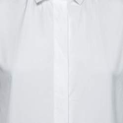 Pre Owned Valentino White Cotton Button Front Long Sleeve Shirt S