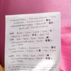 Pre Owned Valentino Pink Color-block Wool & Silk Pleat Detail Short Sleeve Dress M