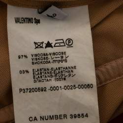 مملوكة مسبقًا Valentino Red Crepe Ruffle Detail Strapless Maxi Dress M