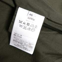 Pre Owned Valentino Yellow & Green Silk Satin Embroidered Patch Detail Bomber Jacket L