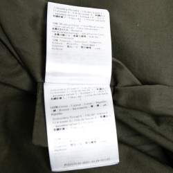 Pre Owned Valentino Yellow & Green Silk Satin Embroidered Patch Detail Bomber Jacket L