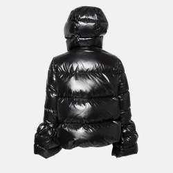 Pre Owned Valentino Black Synthetic Duvet Couture Padded Hooded Jacket L