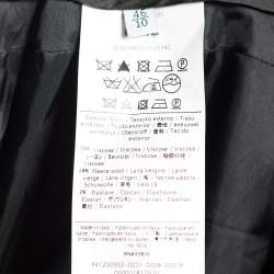 Pre Owned Valentino Black Wool Blend A-Line Skirt L