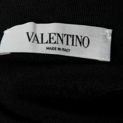 Pre Owned Valentino Black Knit Pencil Skirt S