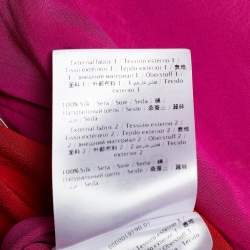 Pre Owned Valentino Pink Printed Silk Chiffon Maxi Dress M