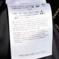 Pre Owned Valentino Black Glitter Star Print Velvet Ruffled Midi Dress M