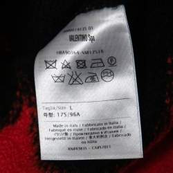 Pre Owned Valentino Multicolor Polka-Dot Patterned Wool Carmen Sweater L