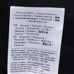 Valentino Black Lurex Knit Hooded Open Overcoat M