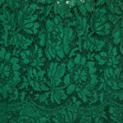 Pre Owned Valentino Green Lace Long Sleeve Jumpsuit M