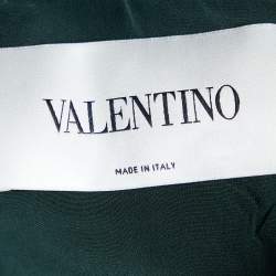 Pre Owned Valentino Dark Green lace Sleeveless Midi Dress L