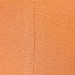 Pre Owned Valentino Orange Wool & Silk Bow Detail Sleeveless Dress XS