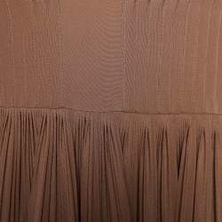 Pre Owned Valentino Color Block Silk Tiered Midi Dress S