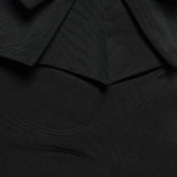 Pre Owned Valentino Black Synthetic Bow Detail Pencil Skirt L