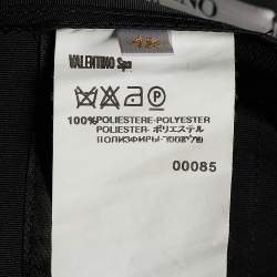 Pre Owned Valentino Black Synthetic Bow Detail Pencil Skirt L
