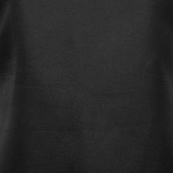 Pre Owned Valentino Black Lace Detail Flutter Sleeve Shift Dress M
