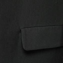 Valentino Black Crepe Side Slit Detail Blazer S