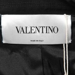 Valentino Black Crepe Side Slit Detail Blazer S