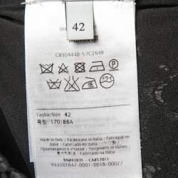 Pre Owned Valentino Black Lace Pleated High Waisted Shorts M