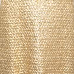 Pre Owned Valentino Gold Coated Wool Knit V-Neck Vest S