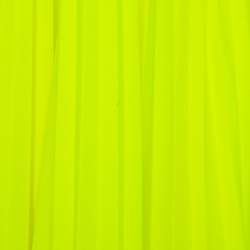 Pre Owned Valentino Neon Yellow Jersey Pleated Logo Print Skirt S