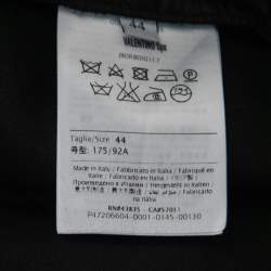 Pre Owned Valentino Black Wool Straight-Leg Trousers M