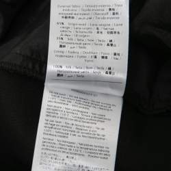 Pre Owned Valentino Black Wool Straight-Leg Trousers M