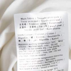Pre Owned Valentino White Logo Printed Cotton Short Sleeve T-Shirt XS