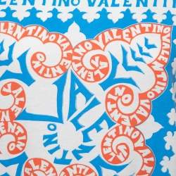 Pre Owned Valentino White Logo Printed Cotton Short Sleeve T-Shirt XS