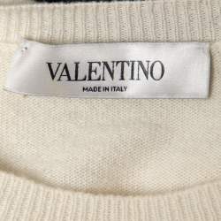 Valentino Fuchsia Pink Intarsia Wool Blend Jumper S