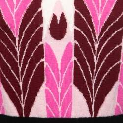 Valentino Fuchsia Pink Intarsia Wool Blend Jumper S
