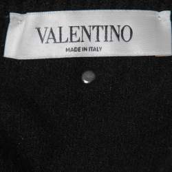 Pre Owned Valentino Black Wool & Angora Knit Interlaced Vest S