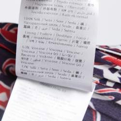 Valentino Red/Blue Manifesto Print Silk Playsuit S