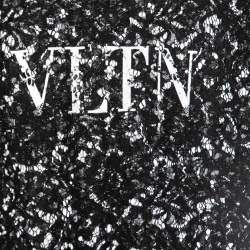 Pre Owned Valentino Black Floral Lace VLTN Print Top S
