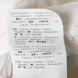 Pre Owned Valentino White Denim Embroidered Overalls S