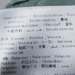 Pre Owned Valentino Green Tiger Print Crepe Wide Leg Jumpsuit M