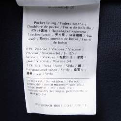 Pre Owned Valentino Navy Blue Crepe Straight-Leg Trousers M