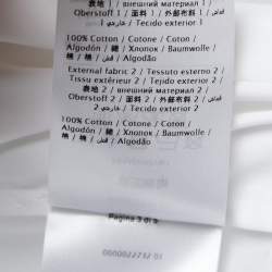 Pre Owned Valentino White Cotton Cut-Out Cuffs Shirt S