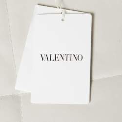 Pre Owned Valentino White Cotton Cut-Out Cuffs Shirt S