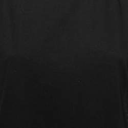 Pre Owned Valentino Black Cotton Embroidered Lace Paneled Top S