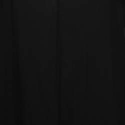 Pre Owned Valentino Black Silk Ostrich Feather Detail Sheer Tie Neck Blouse S
