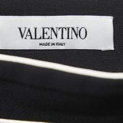Valentino Black Wool & Silk Midi Skirt M