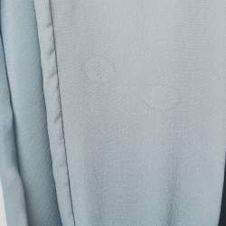 مملوكة مسبقًا Valentino Blue Printed Silk Chiffon Button Front Shirt M