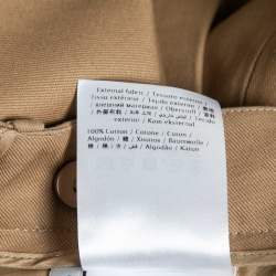 Pre Owned Valentino Brown Cotton Wide Leg Trousers M