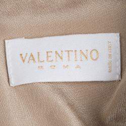 Pre Owned Valentino Multicolor Printed Silk Halter Dress M