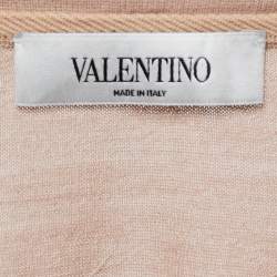 Pre Owned Valentino Dusty Pink Wool Button Front Cardigan XS