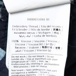 Pre Owned Valentino Light Blue Denim Butterfly Patched Fringed Jeans M Waist 28"