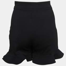 Valentino Black Crepe Ruffle Mini Skirt M