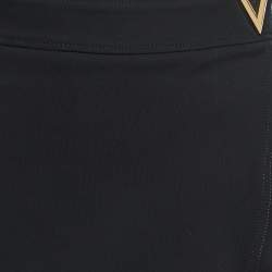 Valentino Black Crepe Ruffle Mini Skirt M