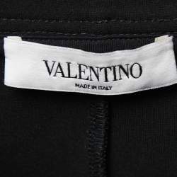 Valentino Black Crepe Ruffle Mini Skirt M