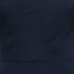 Pre Owned Valentino Navy Blue Chiffon Silk Sleeveless Midi Dress S